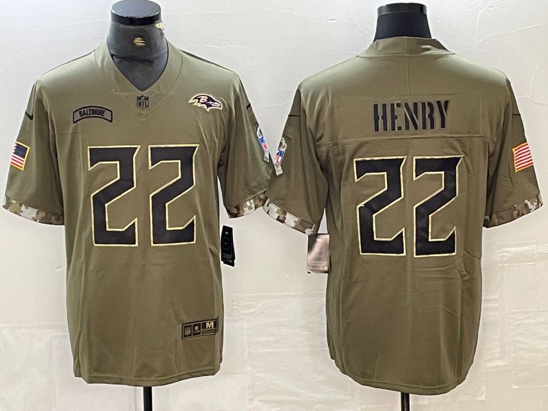 Men Baltimore Ravens #22 Henry 2024 Nike Green Limited NFL Jersey->baltimore ravens->NFL Jersey